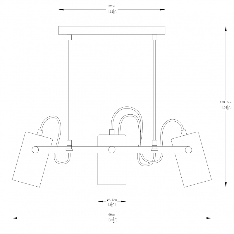 Lampa wisząca RESI A8162-3A