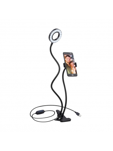 Lampa biurkowa RING LED z uchwytem pod telefon