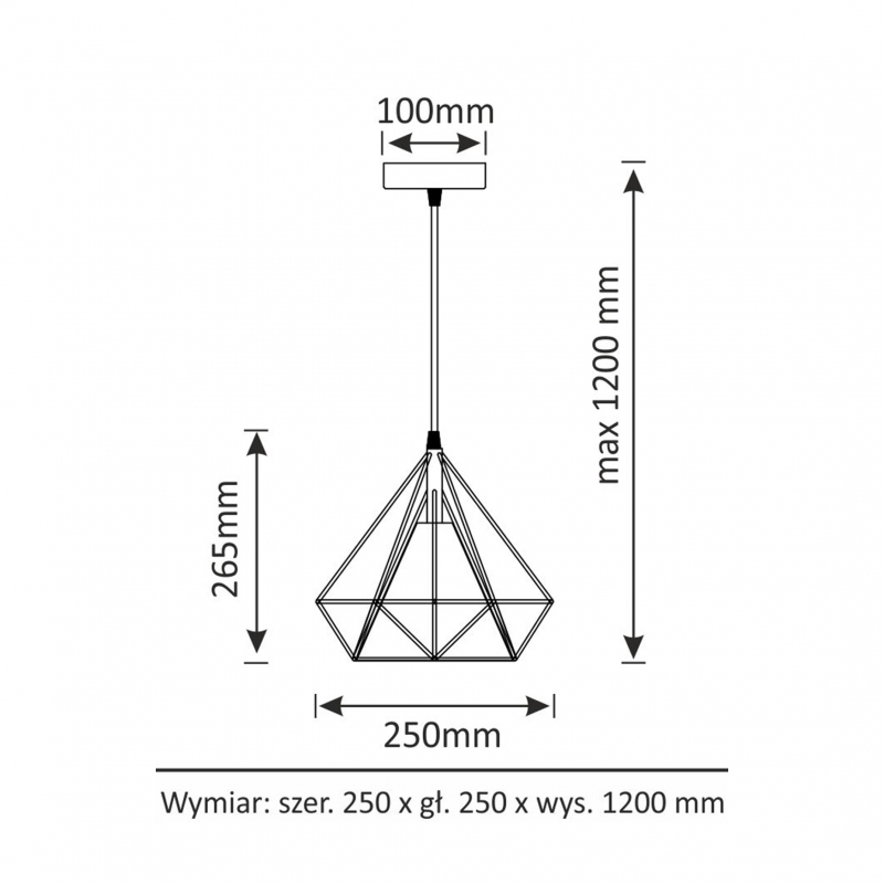 Lampa wisząca BROXTON ROPE 14529
