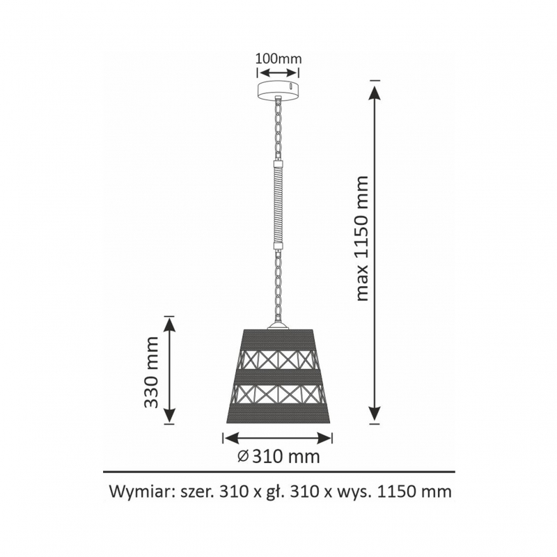 Lampa wisząca ALMA ROPE 14536