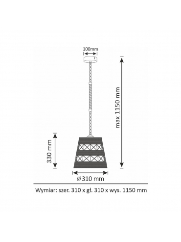 Lampa wisząca ALMA ROPE 14536