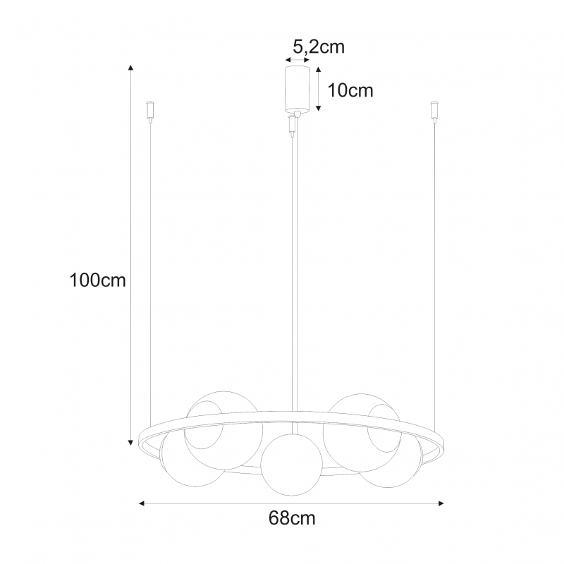 Lampa wisząca ORBIT 5 5011