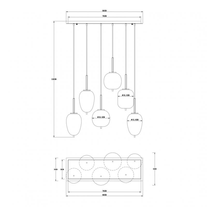 Lampa wisząca BLACKY 15345-6
