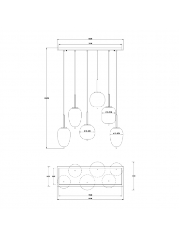 Lampa wisząca BLACKY 15345-6