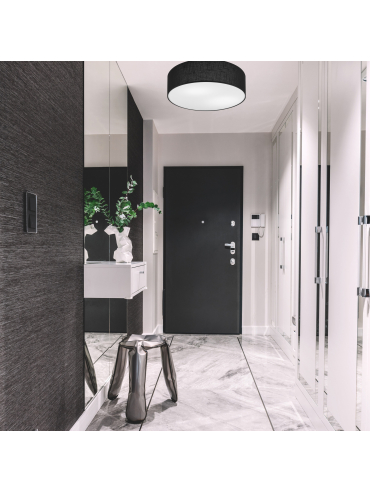 Lampa sufitowa CHESTER LM-4.201 4-punktowa czarna z abażurem 48161