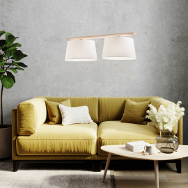 Lampa wisząca AIDA LD-2.98 2-punktowa drewniana 35130