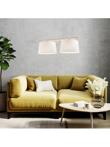 Lampa wisząca AIDA LD-2.98 2-punktowa drewniana 35130