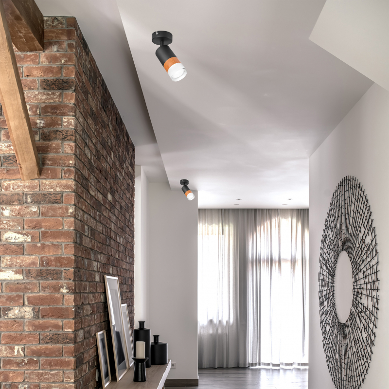 Lampa sufitowa AURORA LM-1.151 1-punktowa czarna 43616