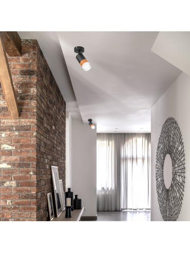Lampa sufitowa AURORA LM-1.151 1-punktowa czarna 43616