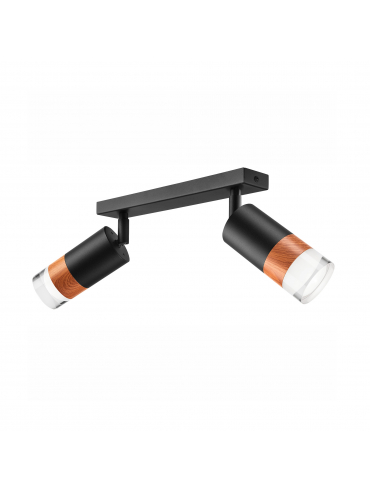 Lampa sufitowa AURORA LM-2.151 2-punktowa czarna 43647