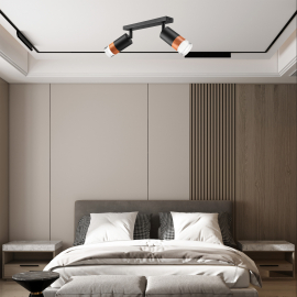 Lampa sufitowa AURORA LM-2.151 2-punktowa czarna 43647