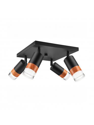 Lampa sufitowa AURORA LM-4.151/A 4-punktowa czarna 43739