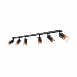 Lampa sufitowa AURORA LM-6.151 6-punktowa czarna 43760