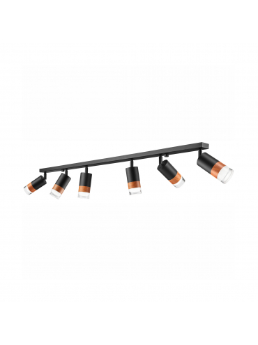 Lampa sufitowa AURORA LM-6.151 6-punktowa czarna 43760
