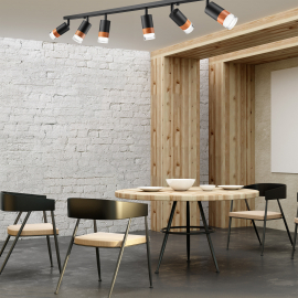 Lampa sufitowa AURORA LM-6.151 6-punktowa czarna 43760