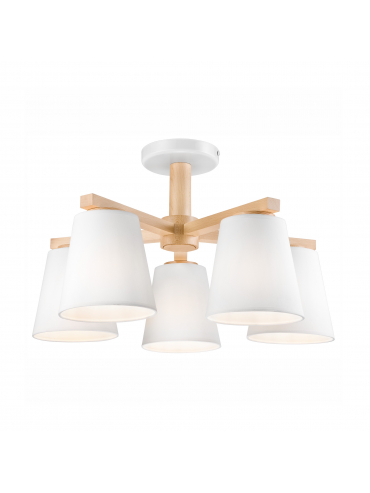 Lampa sufitowa ELLIE LM-5.113 5-punktowa drewniana 37776