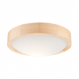 Lampa sufitowa ANELLO LD.PD-8.1 1-punktowa drewniana z wypukłą szybą 41247