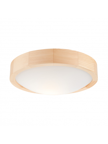 Lampa sufitowa ANELLO LD.PD-8.1 1-punktowa drewniana z wypukłą szybą 41247