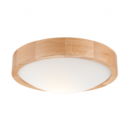 Lampa sufitowa ANELLO LD.PD-8.1 1-punktowa drewniana z wypukłą szybą 40790