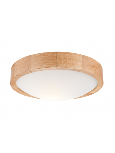 Lampa sufitowa ANELLO LD.PD-8.1 1-punktowa drewniana z wypukłą szybą 40790