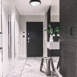 Lampa sufitowa JONAS LD.PD-8.7 1-punktowa metalowa z wypukłą szybą 44323