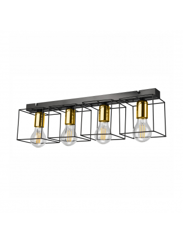 Lampa sufitowa MIKA LM - 4.181 4-punktowa czarno/złota 46310
