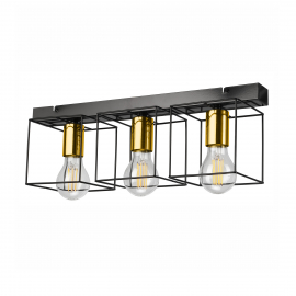 Lampa sufitowa MIKA LM - 3.181 3-punktowa czarno/złota 46273