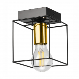Lampa sufitowa MIKA LM - 1.181 1-punktowa czarno/złota 46198