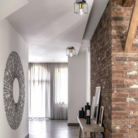 Lampa sufitowa MIKA LM - 1.181 1-punktowa czarno/złota 46198