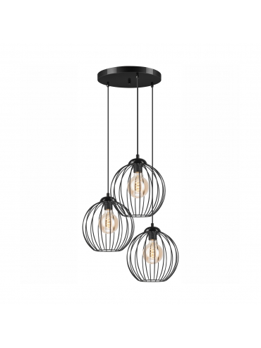 Lampa wisząca ZOYA LM-3.162 3-punktowa czarna 45450