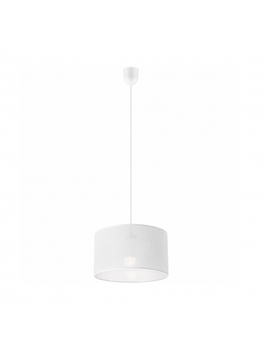 Lampa wisząca VIVIAN LM-1.209 1-punktowa biała z abażurem 48604