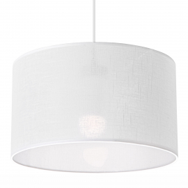 Lampa wisząca VIVIAN LM-1.209 1-punktowa biała z abażurem 48604