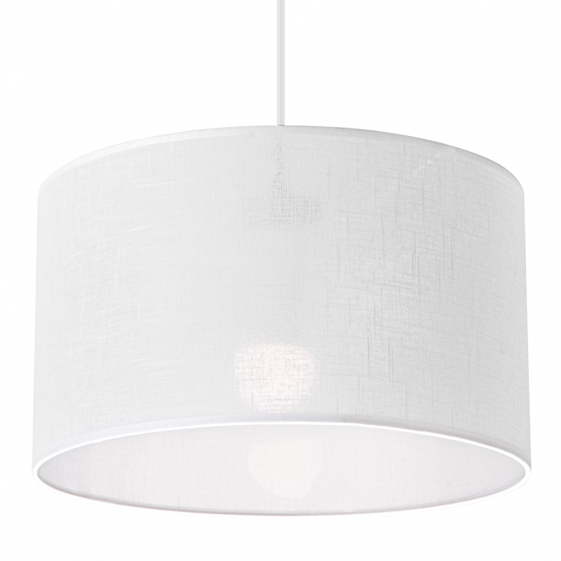 Lampa wisząca VIVIAN LM-1.209 1-punktowa biała z abażurem 48604