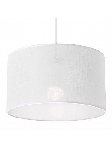 Lampa wisząca VIVIAN LM-1.209 1-punktowa biała z abażurem 48604