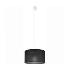 Lampa wisząca VIVIAN LM-1.209 1-punktowa czarna z abażurem 48642