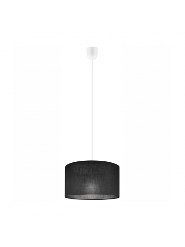 Lampa wisząca VIVIAN LM-1.209 1-punktowa czarna z abażurem 48642