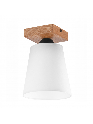Lampa sufitowa LULA LM-1.200 1-punktowa dębowa/biała 47577