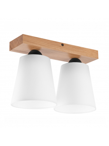 Lampa sufitowa LULA LM-2.200 1-punktowa dębowa/biała 47584
