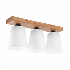 Lampa sufitowa LULA LM-3.200 1-punktowa dębowa/biała 47591