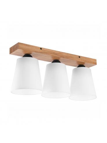 Lampa sufitowa LULA LM-3.200 1-punktowa dębowa/biała 47591