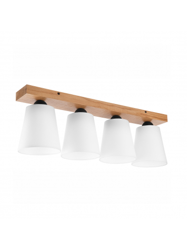 Lampa sufitowa LULA LM-4.200 1-punktowa dębowa/biała 47607