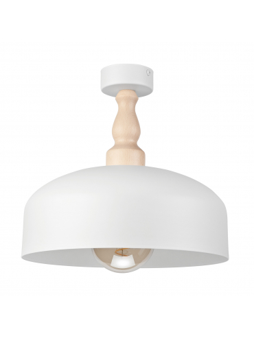 Lampa sufitowa RINA LM-1.1.108 1-punktowa biała z abażurem 48284