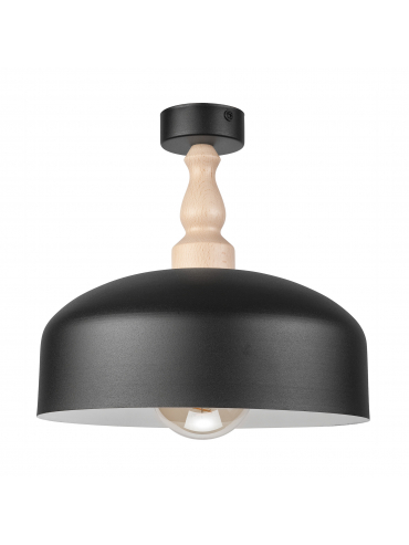 Lampa sufitowa RINA LM-1.1.108 1-punktowa czarna z abażurem 48291