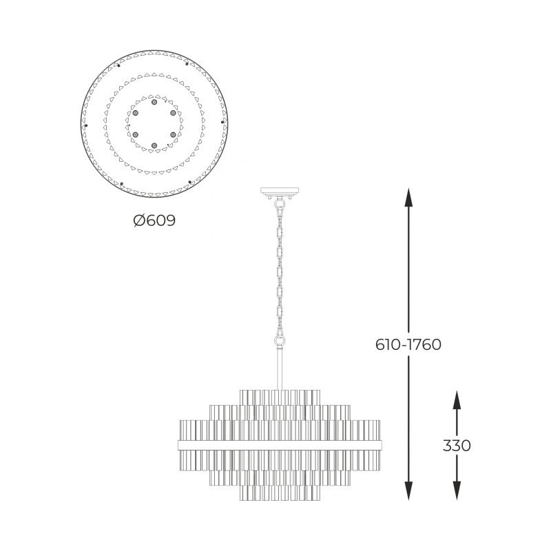 Lampa wisząca CONSTANTINOPLE P0567-12A-2GAC
