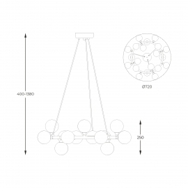 Lampa wisząca BOBO P0462-20C-F7AA