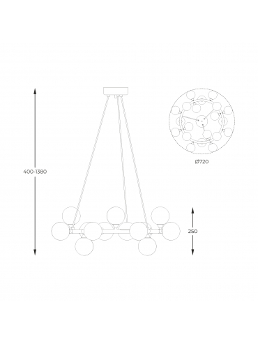 Lampa wisząca BOBO P0462-20C-F7AA