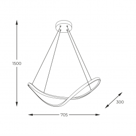 Lampa wisząca ERDA 19600P-BK