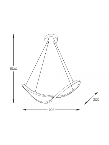 Lampa wisząca ERDA 19600P-BK