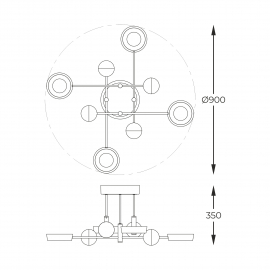 Lampa sufitowa LARA MX7170-8-3BGT