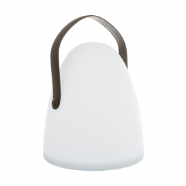 Lampa stołowa LUKA biało-brązowa 30 cm VK8017-2